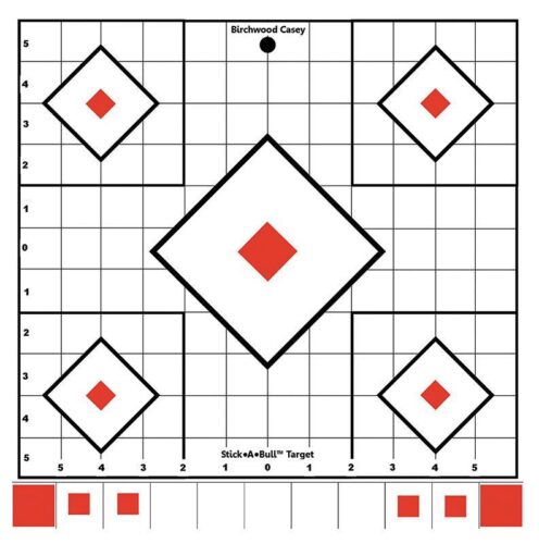 Birchwood Casey 33922 Stick-A-Bull Sight-In Self-Adhesive Paper W