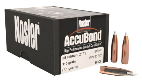 Nosler 53742 AccuBond  25 Cal .257 110 gr Spitzer Point Boat Tail