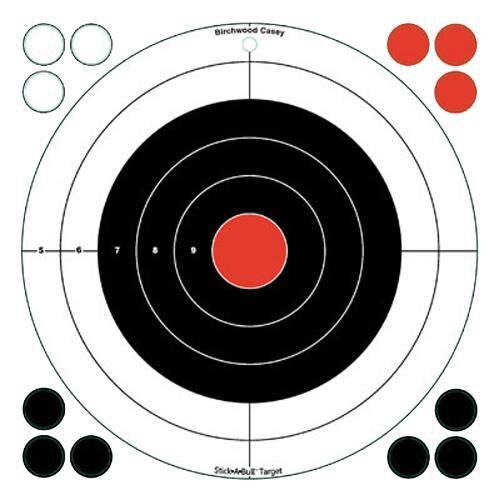 Birchwood Casey 33912 Stick-A-Bull  Self-Adhesive Paper Black/Whi