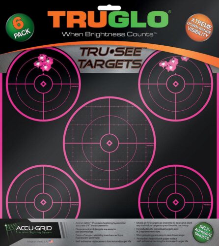 TruGlo TG11P6 Tru-See Splatter Target Black/Pink Self-Adhesive He