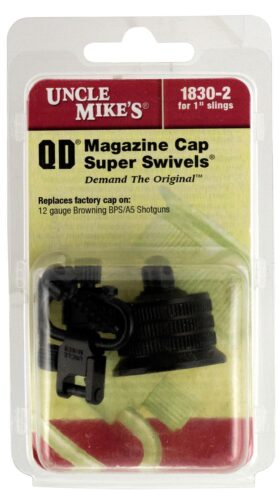Uncle Mike's 18302 Mag Cap Swivel Set made of Steel with Blued Fi