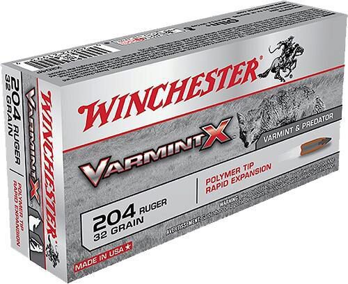 Winchester Ammo X204P Varmint X  204 Ruger 32 gr Polymer Tip Rapi