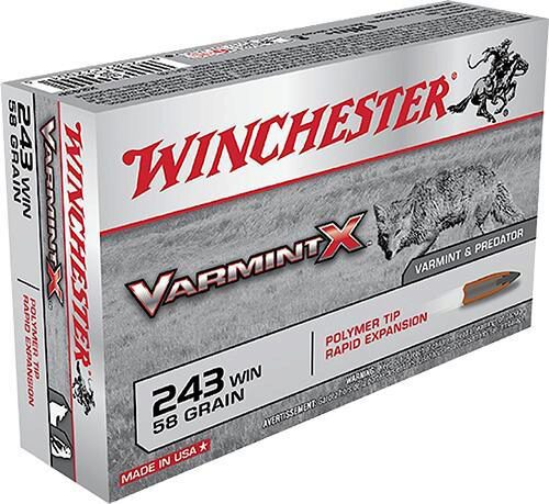Winchester Ammo X243P Varmint X  243 Win 58 gr Polymer Tip Rapid