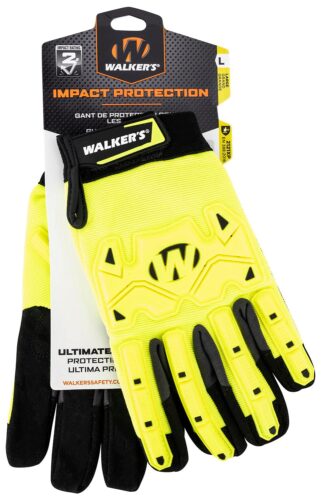 Walker's GWPSFHVFFIL2SM Impact Protection  Yellow/Black Synthetic