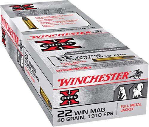Winchester Ammo X22M Super X  22 WMR 40 gr Full Metal Jacket 50 P
