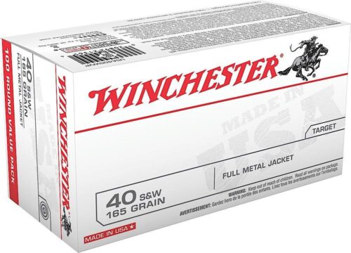 Winchester Ammo USA40SWVP USA Value Pack 40 S&W 165 gr Full Metal
