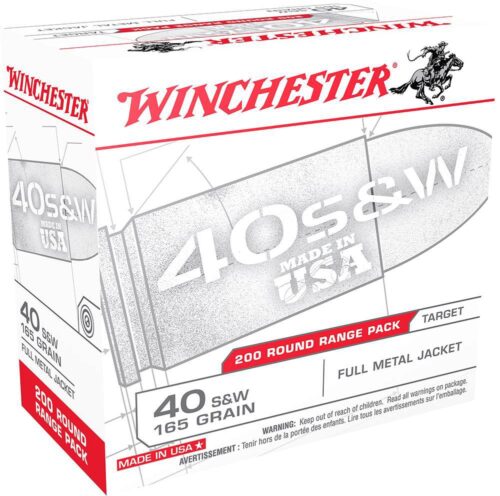 Winchester Ammo USA40W USA Range Pack 40 S&W 165 gr Full Metal Ja