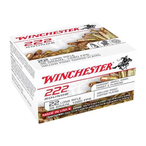 Winchester Ammo 22LR222HP USA  22 LR 36 gr Copper Plated Hollow P