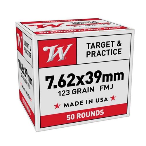 Winchester Ammo W7623950   7.62x39mm 123 gr Full Metal Jacket 50