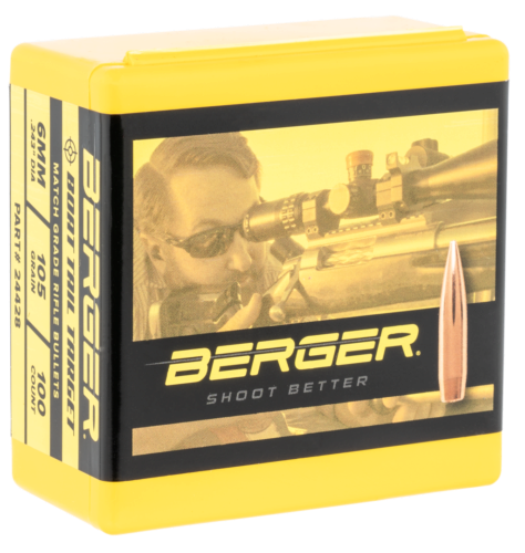 Berger Bullets 24428 Target Match Grade 6mm .243 105 gr Boat Tail