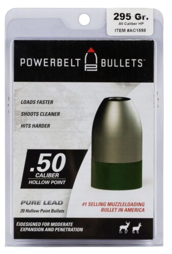 PowerBelt Bullets AC1598 Pure Lead Muzzleloader 50 Cal Lead Hollo