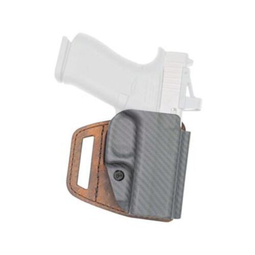 Versacarry VSL211G19 V-Slide  OWB Brown Leather/Polymer Belt Slid