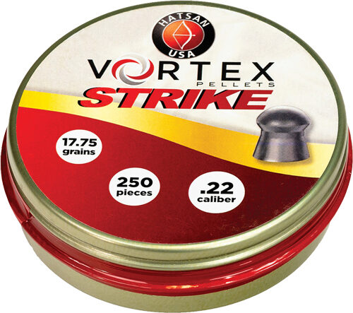 Hatsan USA HA90641 Vortex Strike Pellets 22Cal Lead Domed 250 Pel