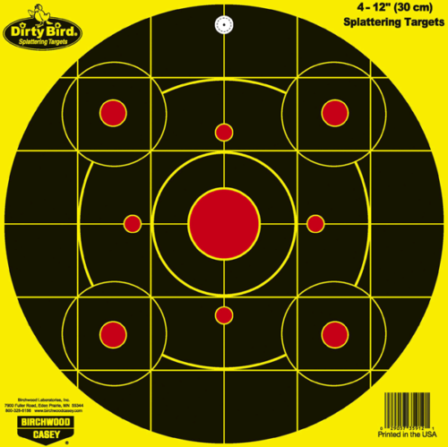Birchwood Casey 35912 Dirty Bird Sight-In Circle Paper Hanging Pi