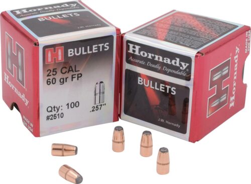 Hornady 2510 Traditional Varmint 25 Cal .257 60 gr Flat Point 100