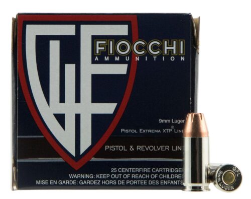 Fiocchi 9XTP25 Hyperformance  9mm Luger 115 gr Hornady XTP Hollow