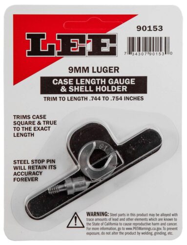 Lee Precision 90153 Case Length Gauge  9mm Luger Steel Works With
