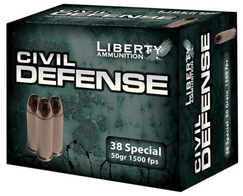 Liberty Ammunition LACD38025 Civil Defense  38 Special 50 gr Lead