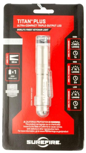 SureFire TITANB Titan Plus  Nickel Plated 15/75/300 Lumens  White
