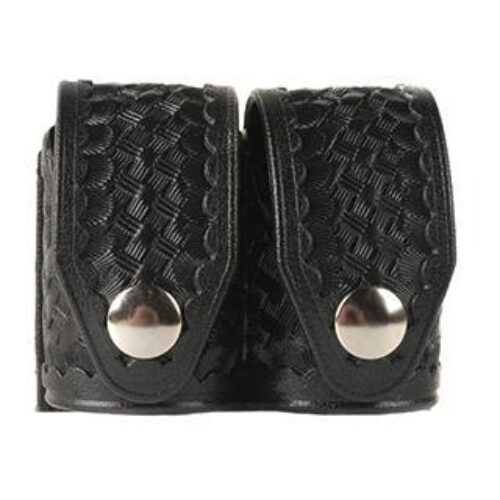 HKS 203BMBN SpeedLoader Case  Double Medium Black Hytrel Belt Loo