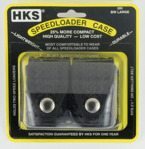 HKS 203BLBN SpeedLoader Case  Double Large Black Hytrel Belt Loop