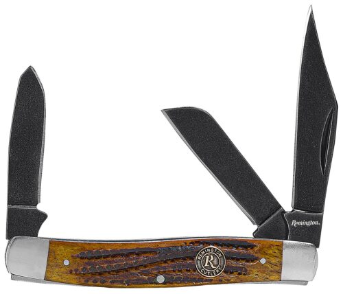 Remington Back Woods Stockman Folder Knife Blade Brown