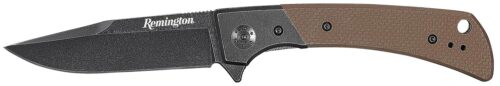 Remington EDC Drop Point Folding Knife 4" Blade Tan