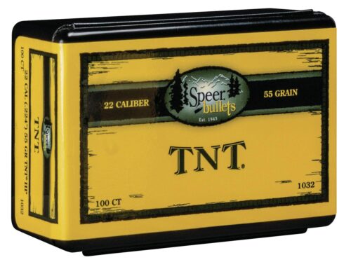 Speer 1032 TNT  22 Cal .224 55 gr Jacket Hollow Point 100 Per Box