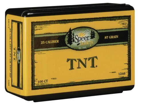 Speer 1246 TNT  25 Cal .257 87 gr Jacket Hollow Point 100 Per Box