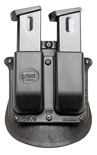 Fobus 6909NDBH Double Mag Pouch  Black Polymer Paddle Compatible
