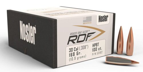 Nosler 53182 RDF Match 30 Cal .308 168 gr Hollow Point Boat Tail/
