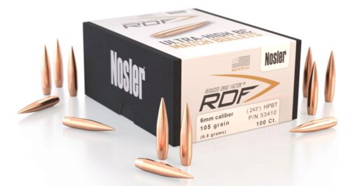Nosler 53410 RDF Match 6mm .243 105 gr Hollow Point Boat Tail/ 10