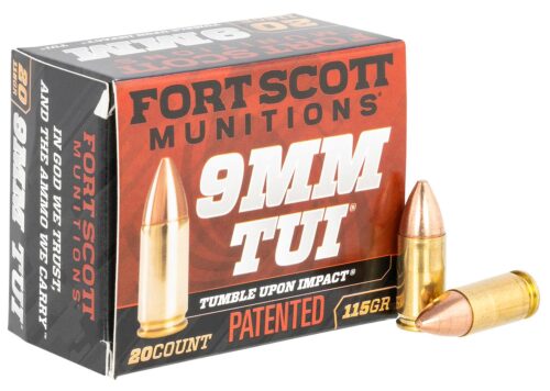Fort Scott Munitions 9MM115SCV Tumble Upon Impact (TUI)  9mm Luge
