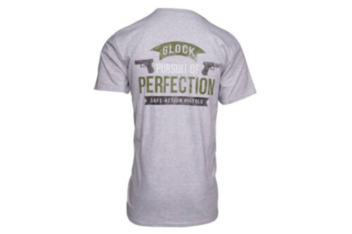 Glock AA75118 Pursuit Of Perfection  Heather Gray Cotton/Polyeste