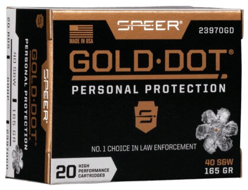 Speer 23970GD Gold Dot Personal Protection 40 S&W 165 gr Hollow P