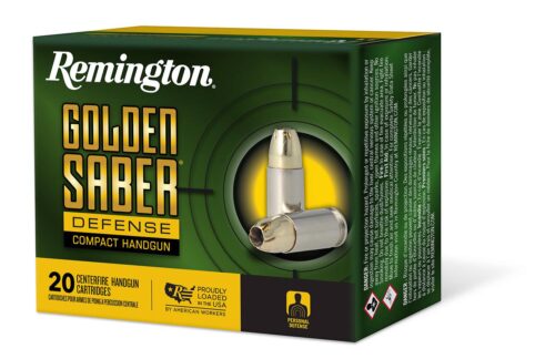 Remington Ammunition 27613 Golden Saber Defense 9mm Luger 124 gr