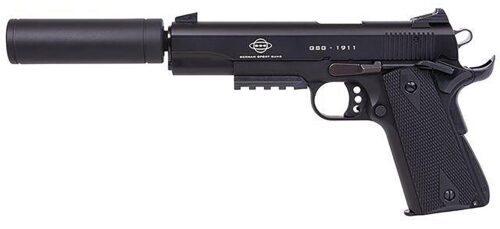 GSG G1911ADOPS 1911 ADOP 22 LR 10+1 5 All Black Steel/Threaded Ba