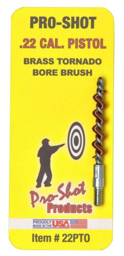 Pro-Shot 22PTO Tornado Bore Brush .22 Cal Pistol #8-32 Thread Bra
