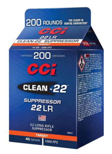 SUPPRESSOR CLEAN-22 22 LONG RIFLE AMMO