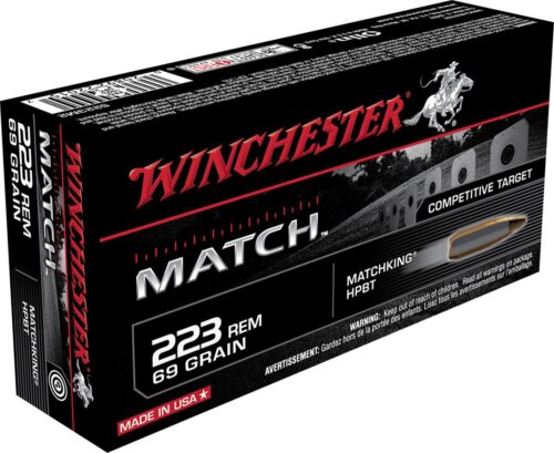 Winchester Ammo S223M2 Match  223 Rem 69 gr Sierra MatchKing BTHP