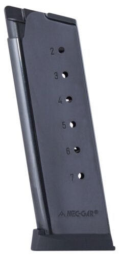 Mec-Gar MGCO4507BPF Standard  Blued Detachable 7rd 45 ACP for 191