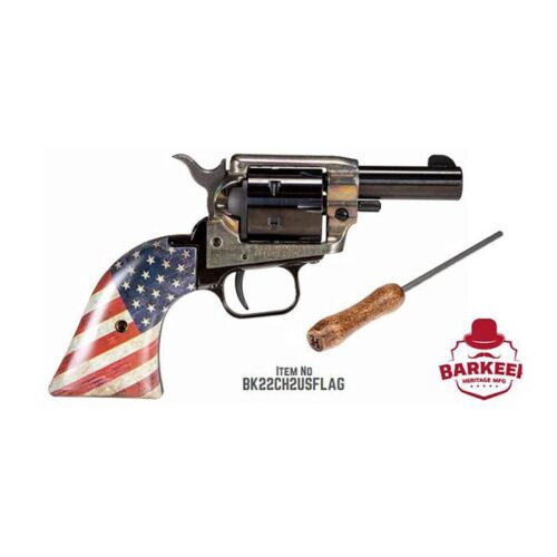 Heritage Mfg BK22CH2USFLAG Barkeep  22 LR 6 Shot 2.67 Black Oxide