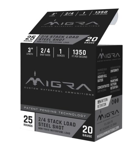 Migra Ammunitions M20S24 Combinational  20 Gauge 3 1 oz 2/4 Shot