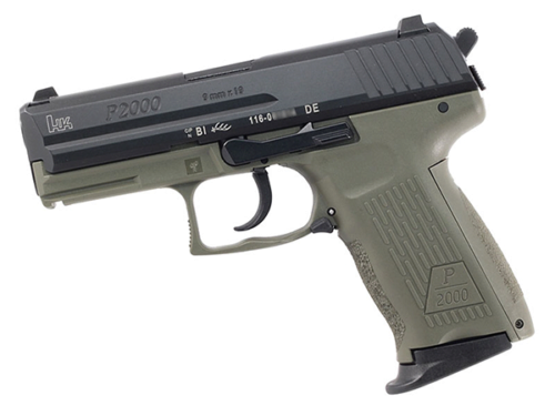 H&K P2000 9MM V3 GRN DA 10 CA