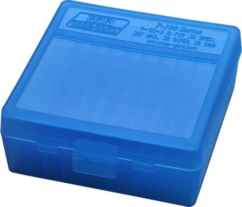 MTM Case-Gard P100324 Case-Gard P-100 357 Mag Handgun Clear Blue
