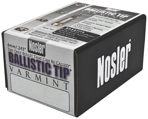 Nosler 39532 Ballistic Tip  6mm .243 70 gr Spitzer Point/ 100 Per