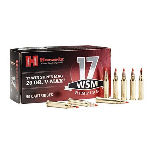 RIMFIRE AMMO 17 WINCHESTER SUPER MAGNUM 20GR V-MAX