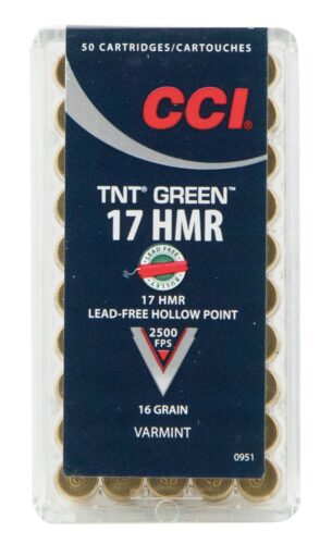 CCI 951 TNT Green  17 HMR 16 gr Speer TNT Green Hollow Point 50 P