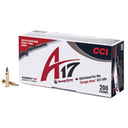 CCI 949CC A17 Varmint Tip 17 HMR 17 gr Varmint Tipped 200 Per Box