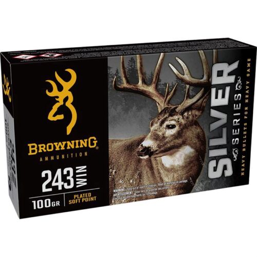Browning Ammo B192602431  Silver 243 Win 100 gr 20 Per Box/ 10 Ca